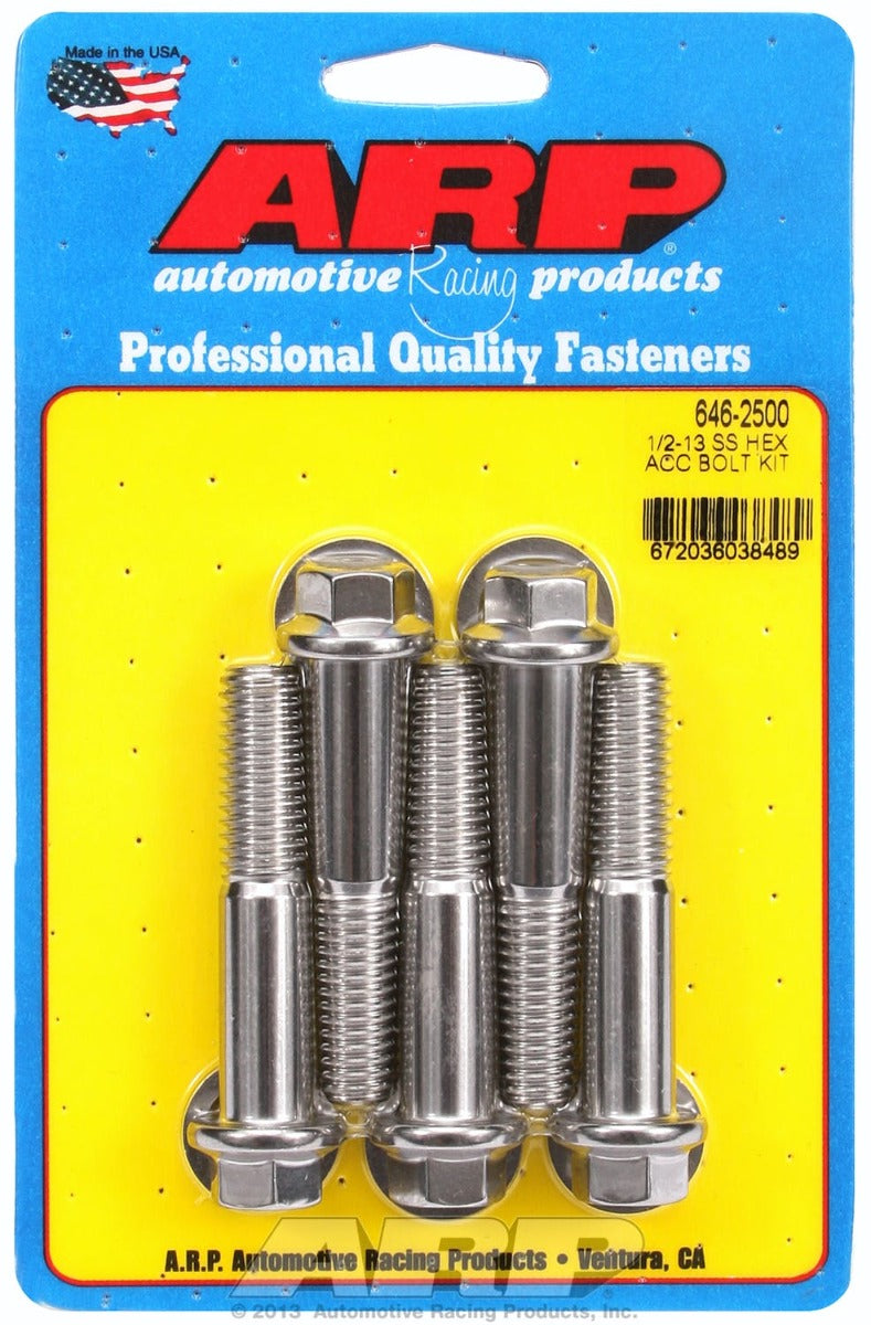 ARP 646-2500 1/2-13 X 2.500 hex SS bolts