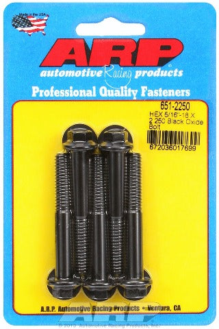 ARP 651-2250 5/16-18 X 2.250 hex black oxide bolts