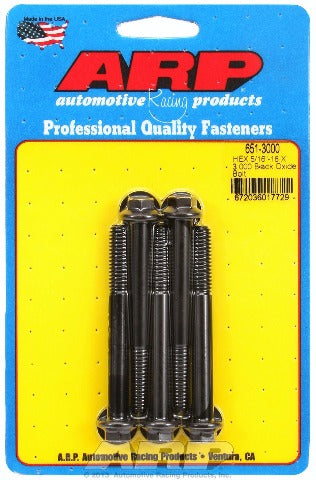 ARP 651-3000 5/16-18 X 3.000 hex black oxide bolts