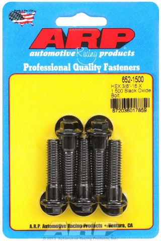 ARP 652-1500 3/8-16 X 1.500 hex black oxide bolts