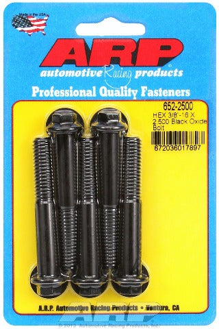ARP 652-2500 3/8-16 X 2.500 hex black oxide bolts