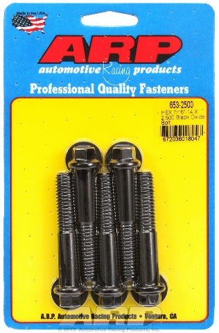 ARP 653-2500 7/16-14 X 2.500 hex black oxide bolts