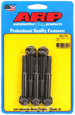 ARP 654-2750 3/8-16 x 2.750 hex 7/16 wrenching black oxide bolts