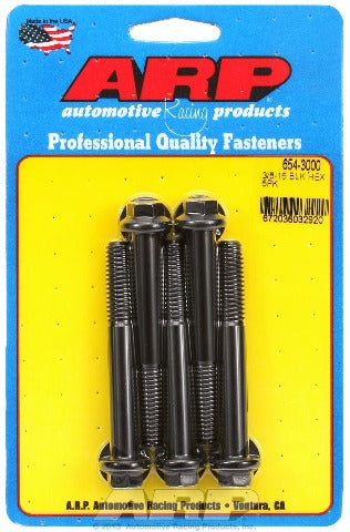 ARP 654-3000 3/8-16 x 3.000 hex 7/16 wrenching black oxide bolts