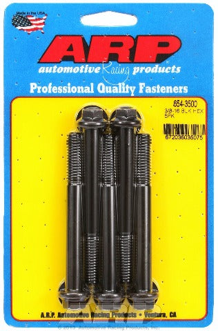 ARP 654-3500 3/8-16 x 3.500 hex 7/16 wrenching black oxide bolts