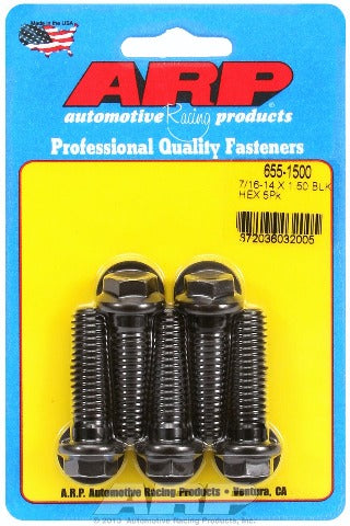 ARP 655-1500 7/16-14 X 1.500 hex 1/2 wrenching black oxide bolts