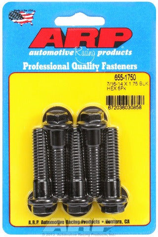 ARP 655-1750 7/16-14 X 1.750 hex 1/2 wrenching black oxide bolts
