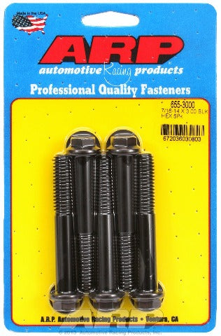 ARP 655-3000 7/16-14 X 3.000 hex 1/2 wrenching black oxide bolts