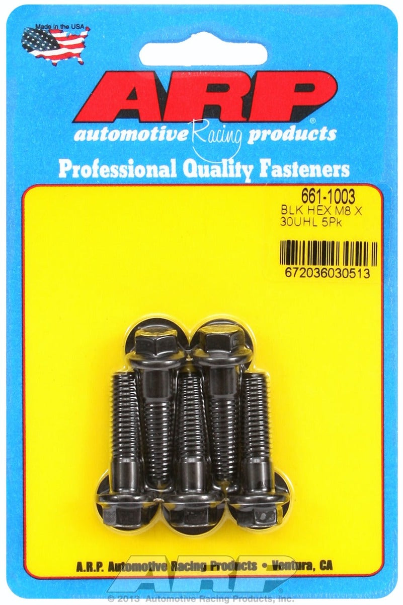 ARP 661-1003 M8 x 1.25 x 30 hex black oxide bolts