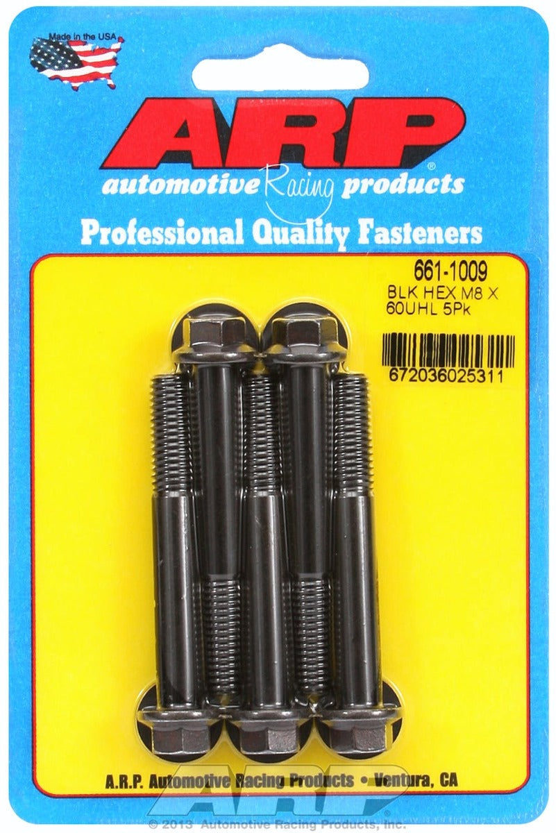 ARP 661-1009 M8 x 1.25 x 60  hex black oxide bolts