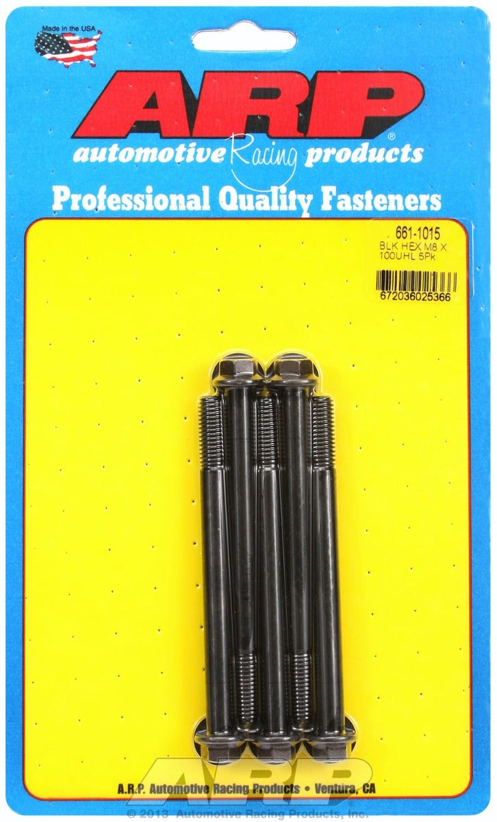 ARP 661-1015 M8 x 1.25 x 100 hex black oxide bolts