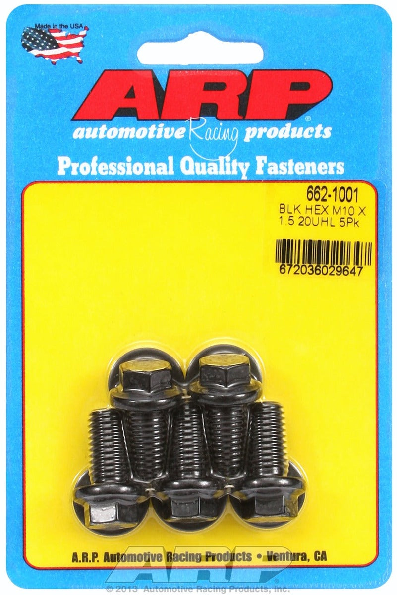 ARP 662-1001 M10 x 1.50 x 20 hex black oxide bolts