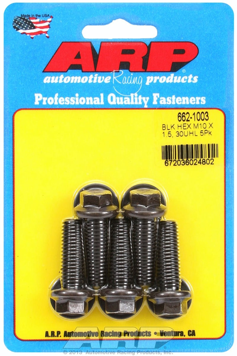 ARP 662-1003 M10 x 1.50 x 30 hex black oxide bolts