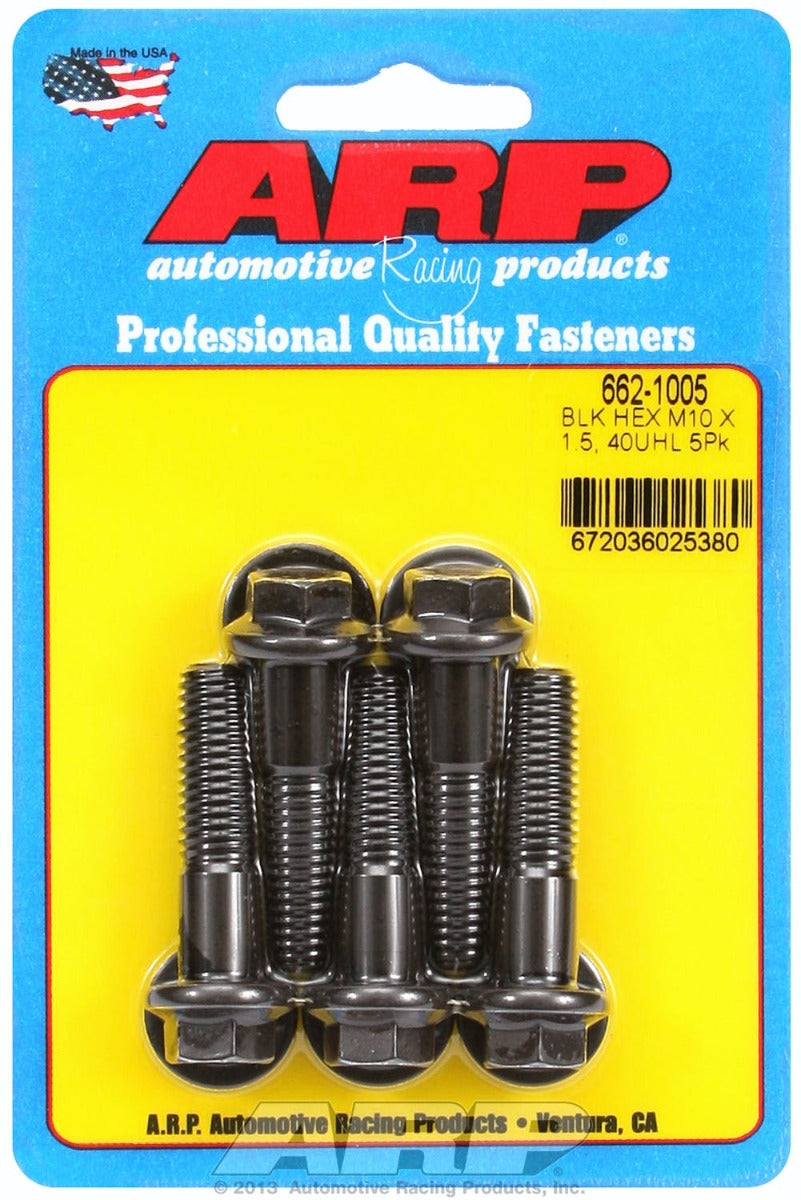 ARP 662-1005 M10 x 1.50 x 40 hex black oxide bolts