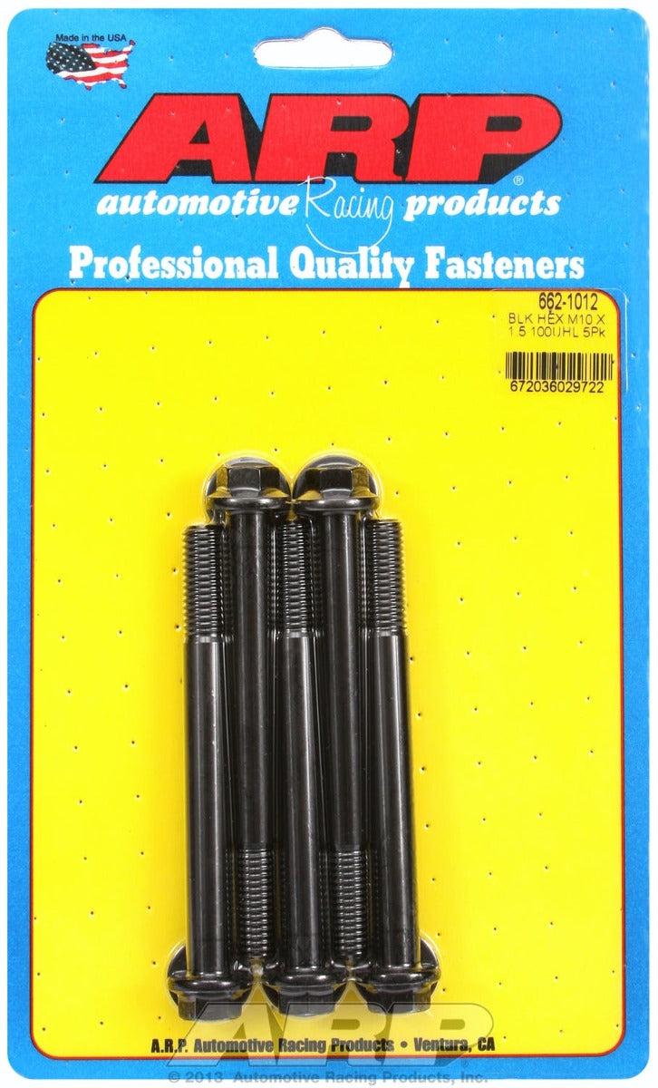 ARP 662-1012 M10 x 1.50 x 100 hex black oxide bolts