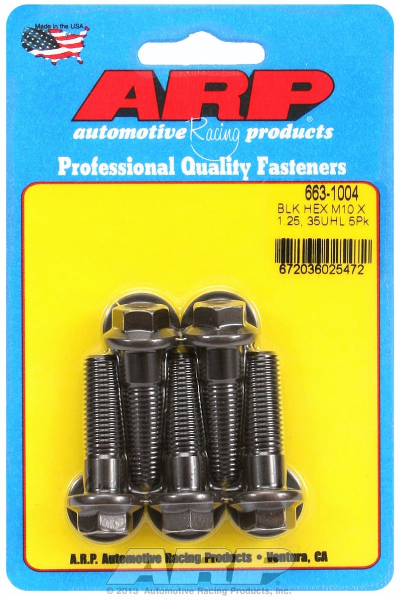 ARP 663-1004 M10 x 1.25 x 35 hex black oxide bolts