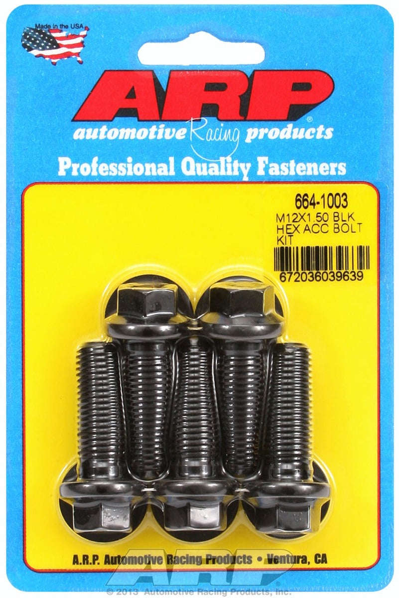 ARP 664-1003 M12 x 1.50 x 35 hex black oxide bolts