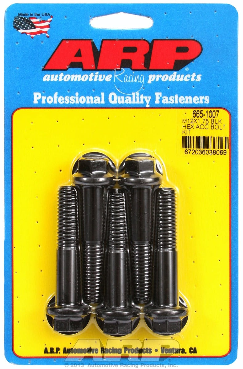ARP 665-1007 M12 x 1.75 x 60 hex black oxide bolts