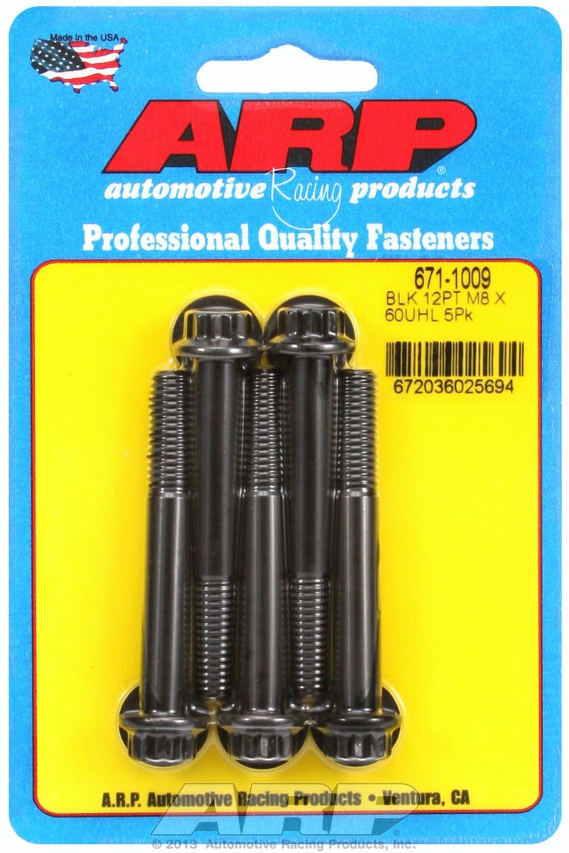 ARP 671-1009 M8 x 1.25 x 60  12pt black oxide bolts
