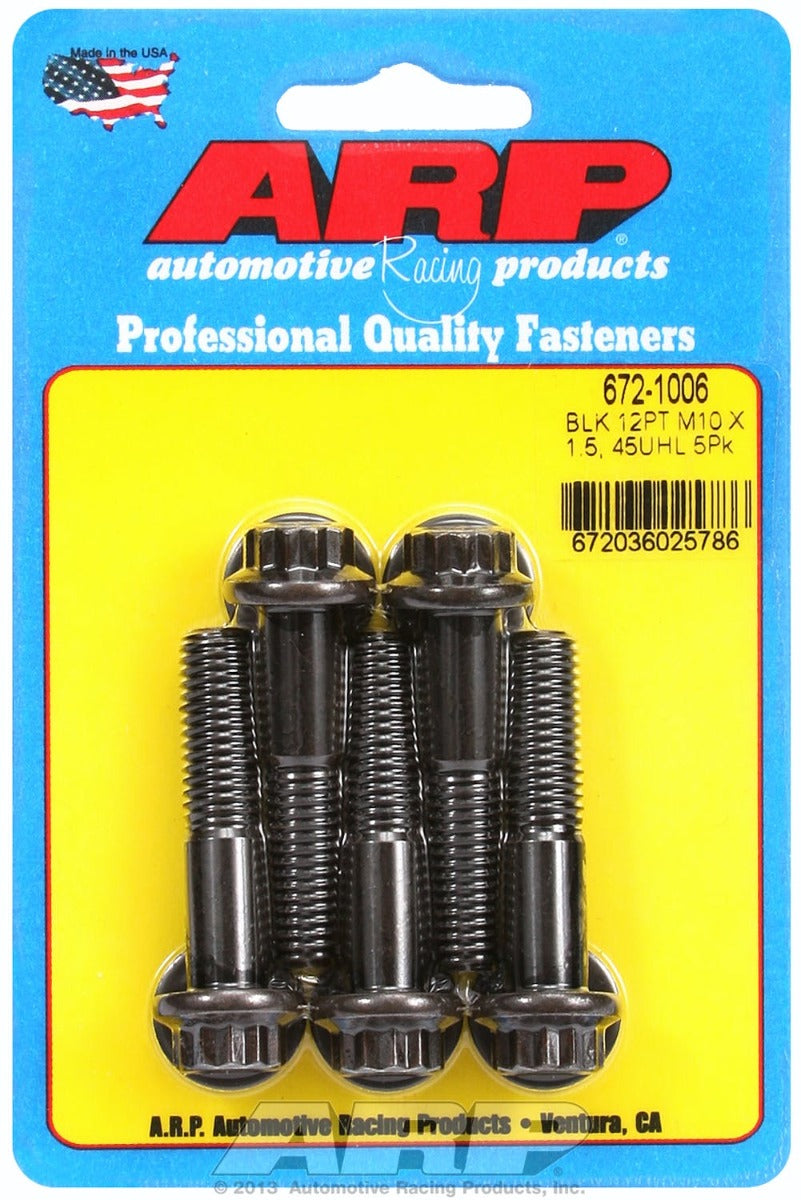 ARP 672-1006 M10 x 1.50 x 45 12pt black oxide bolts