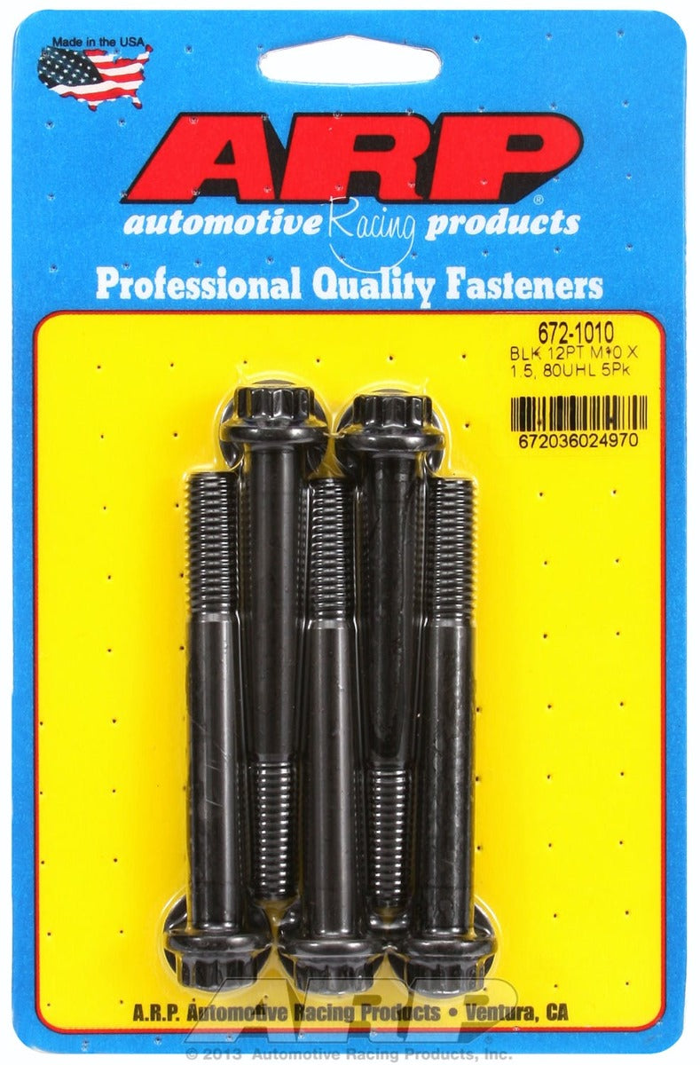 ARP 672-1010 M10 x 1.50 x 80 12pt black oxide bolts