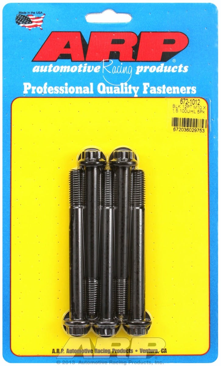 ARP 672-1012 M10 x 1.50 x 100 12pt black oxide bolts