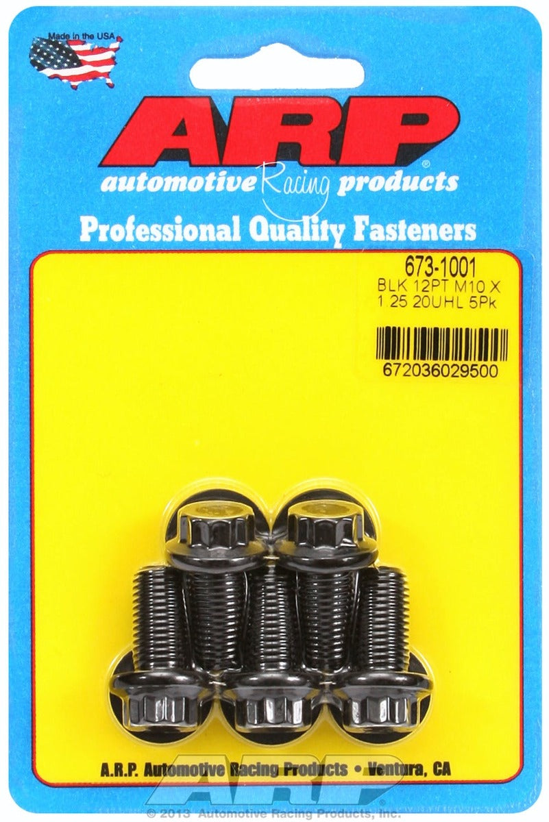 ARP 673-1001 M10 x 1.25 x 20 12pt black oxide bolts