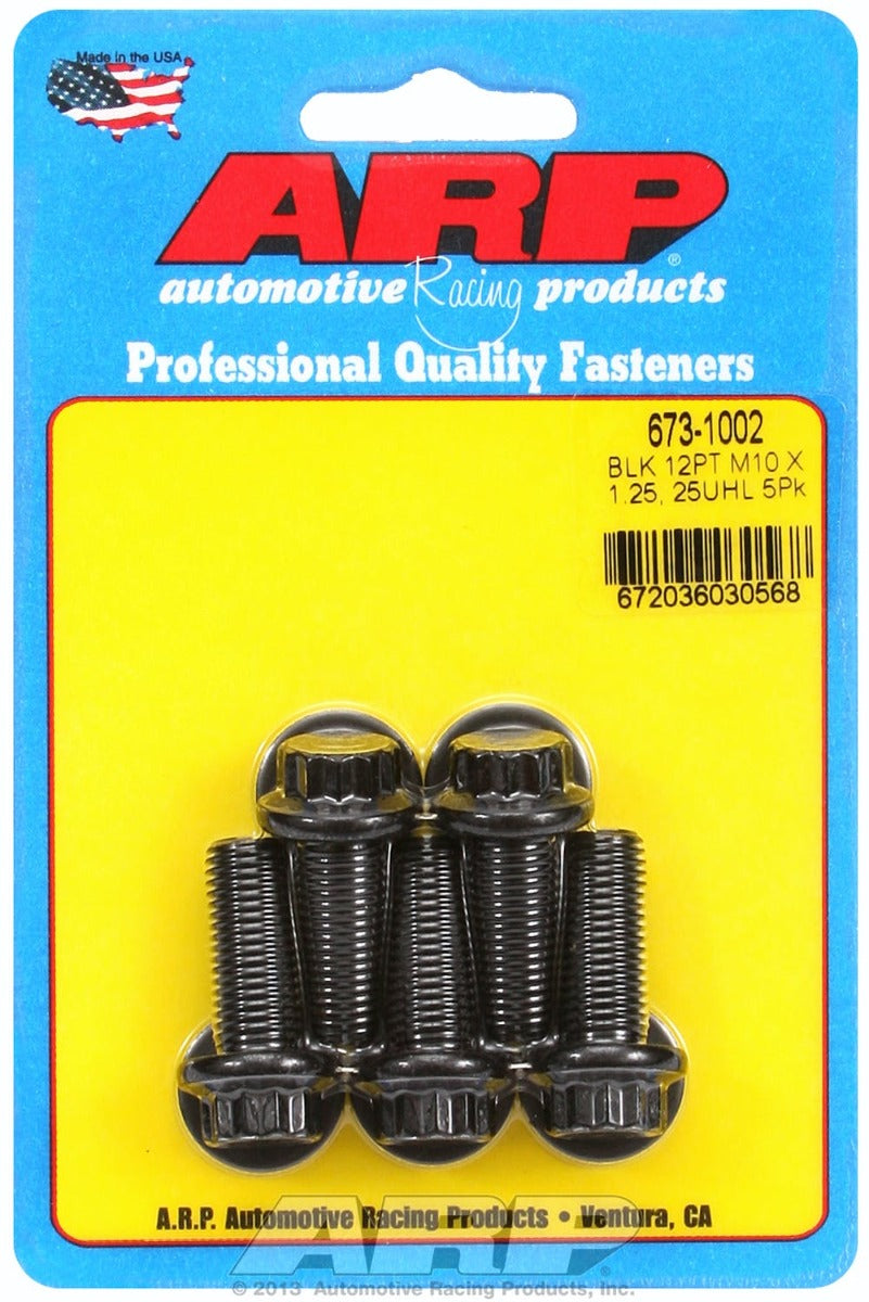 ARP 673-1002 M10 x 1.25 x 25 12pt black oxide bolts