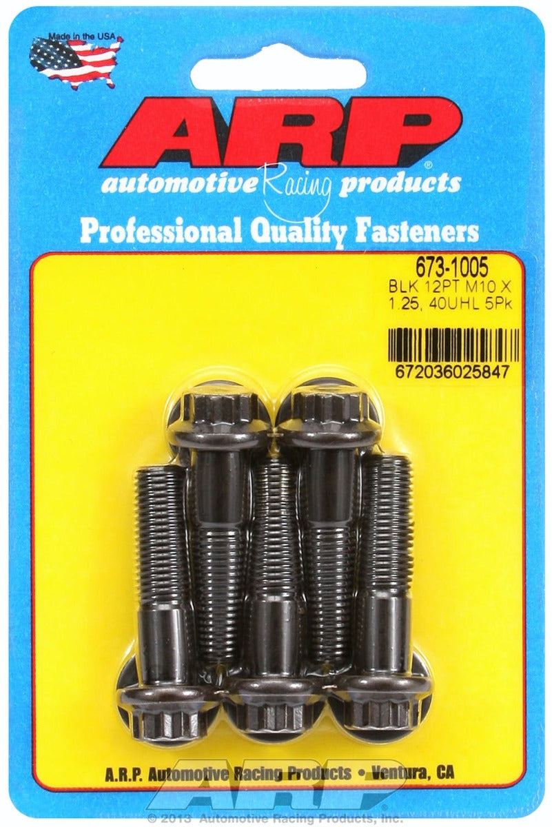 ARP 673-1005 M10 x 1.25 x 40 12pt black oxide bolts