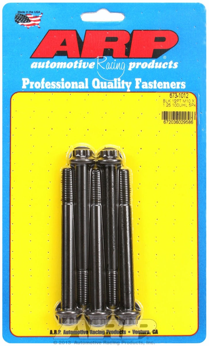 ARP 673-1012 M10 x 1.25 x 100 12pt black oxide bolts
