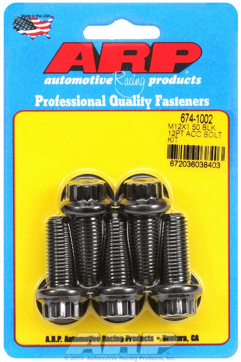 ARP 674-1002 M12 x 1.50 x 30 12pt black oxide bolts