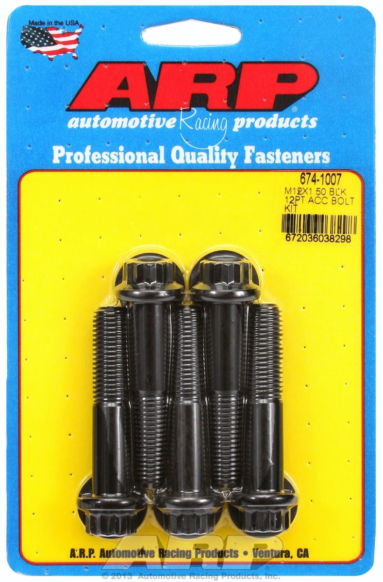 ARP 674-1007 M12 x 1.50 x 60 12pt black oxide bolts