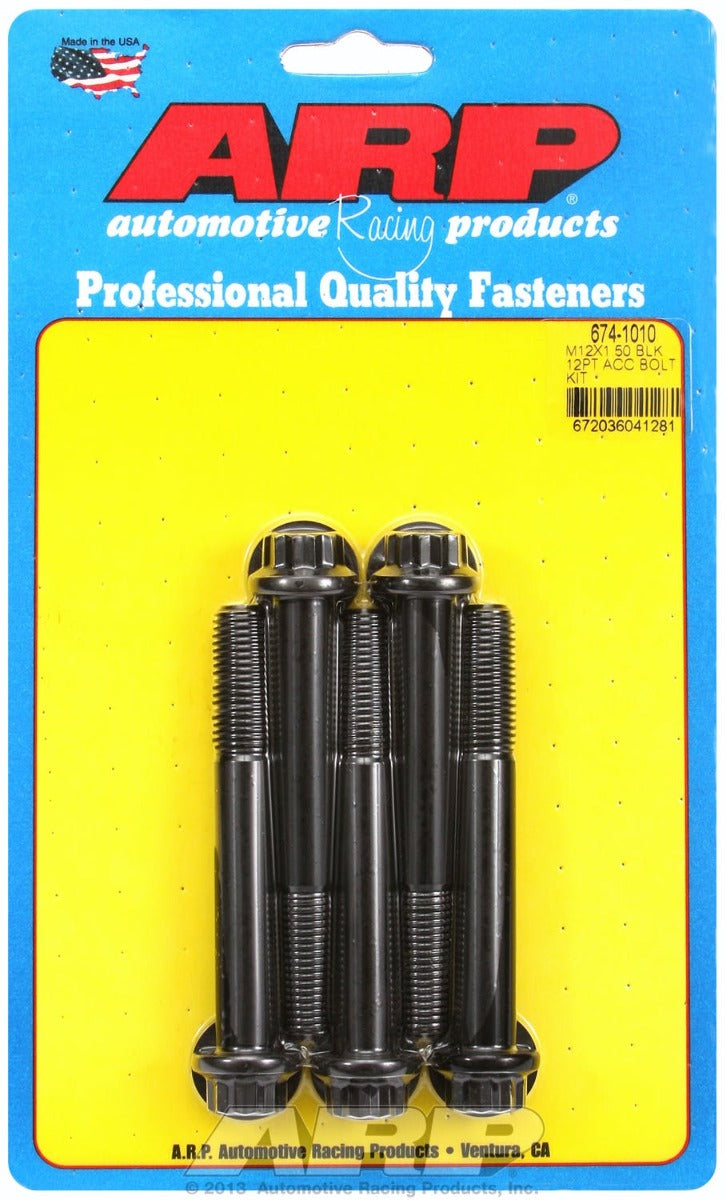 ARP 674-1010 M12 x 1.50 x 90 12pt black oxide bolts