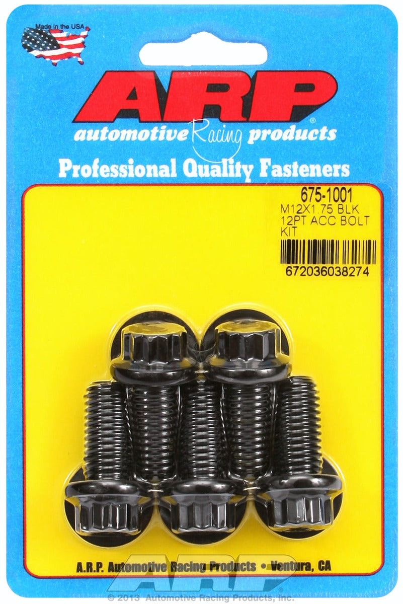 ARP 675-1001 M12 x 1.75 x 25 12pt black oxide bolts