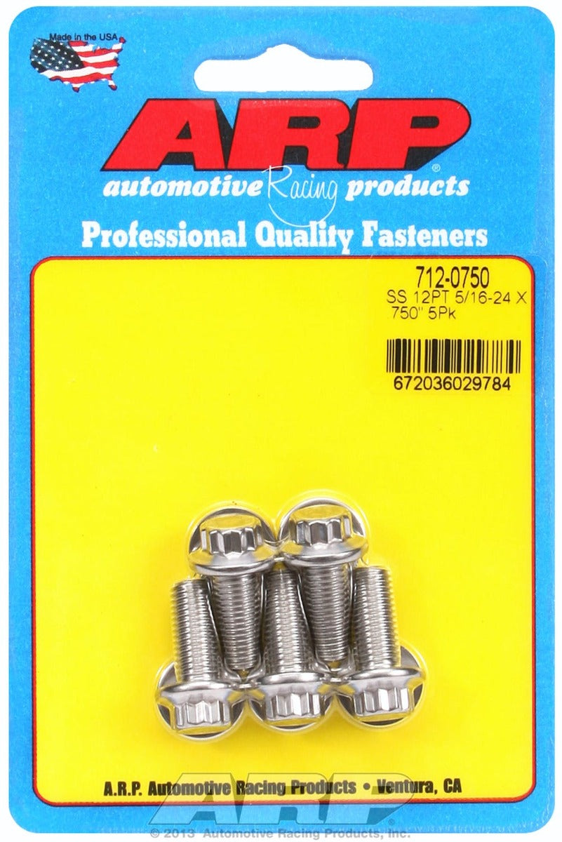 ARP 712-0750 5/16-24 x .750 12pt SS bolts