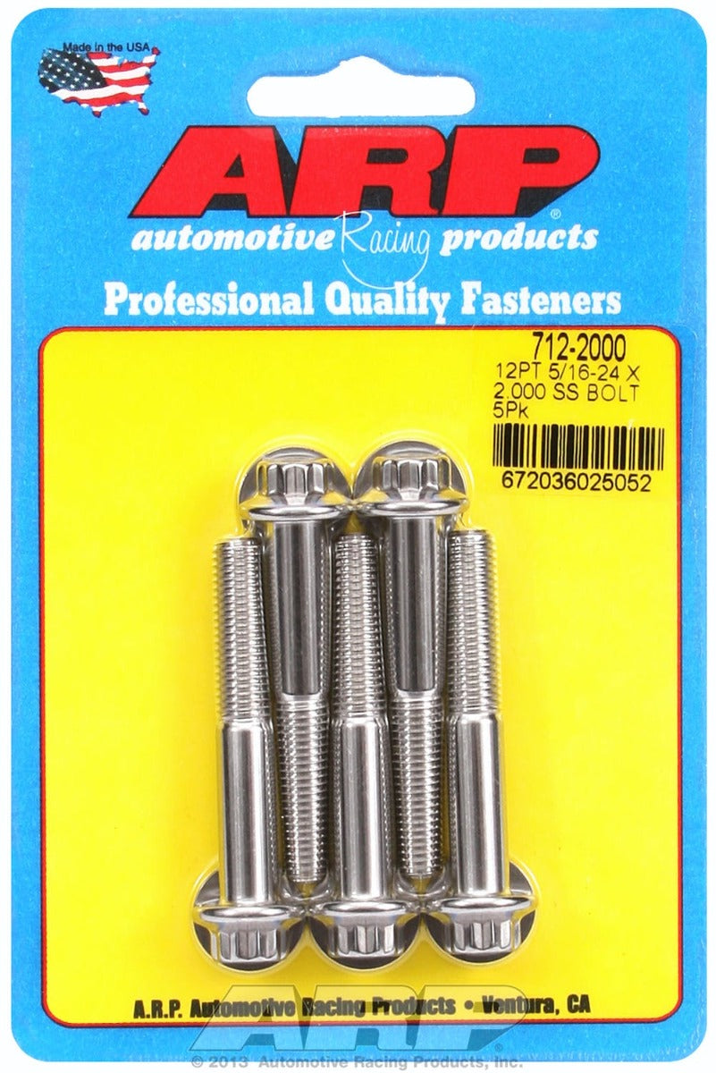 ARP 712-2000 5/16-24 x 2.000 12pt SS bolts