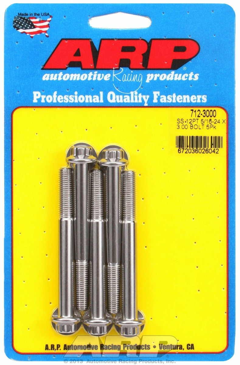 ARP 712-3000 5/16-24 x 3.000 12pt SS bolts