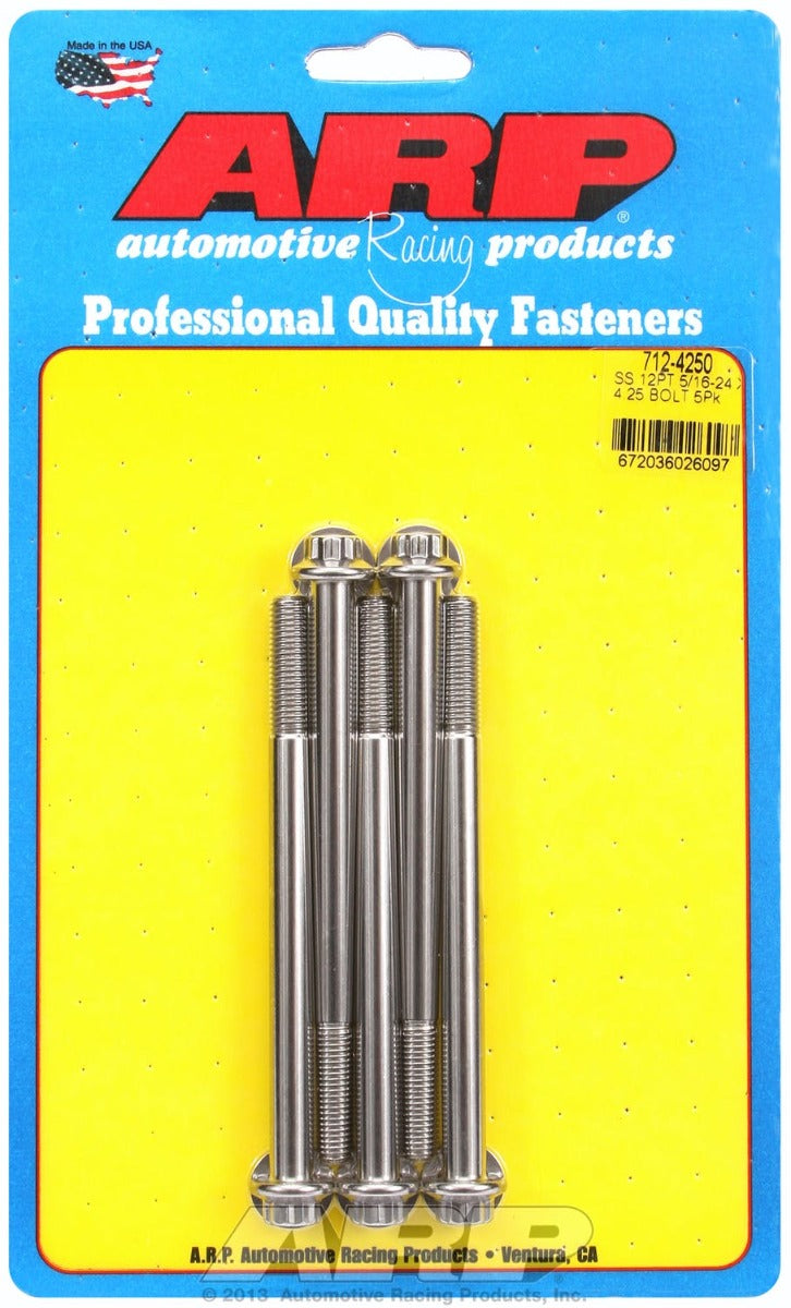 ARP 712-4250 5/16-24 x 4.250 12pt SS bolts