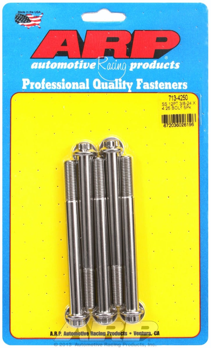 ARP 713-4250 3/8-24 x 4.250 12pt SS bolts