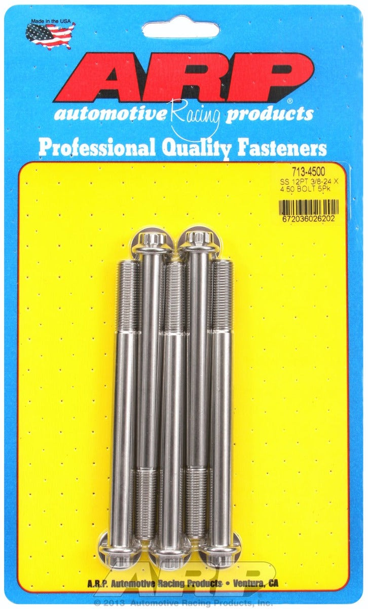 ARP 713-4500 3/8-24 x 4.500 12pt SS bolts