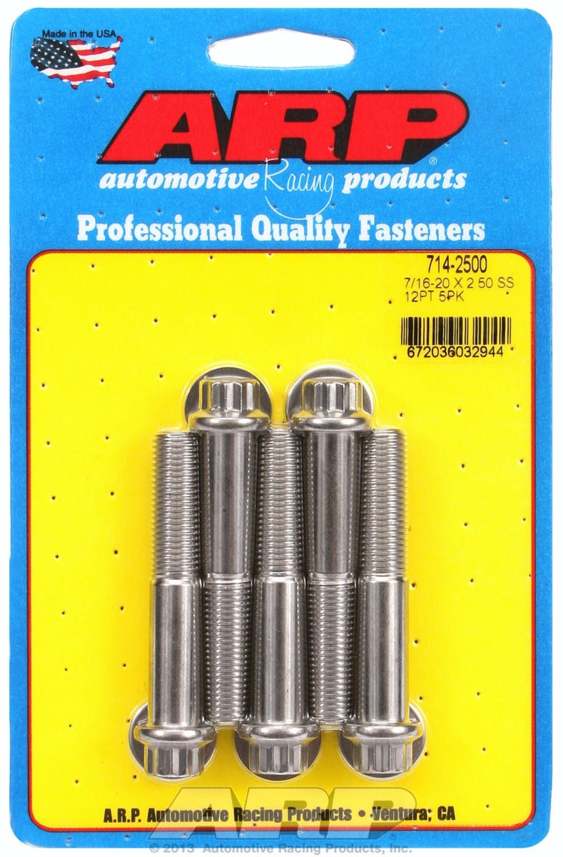 ARP 714-2500 7/16-20 x 2.500 12pt SS bolts