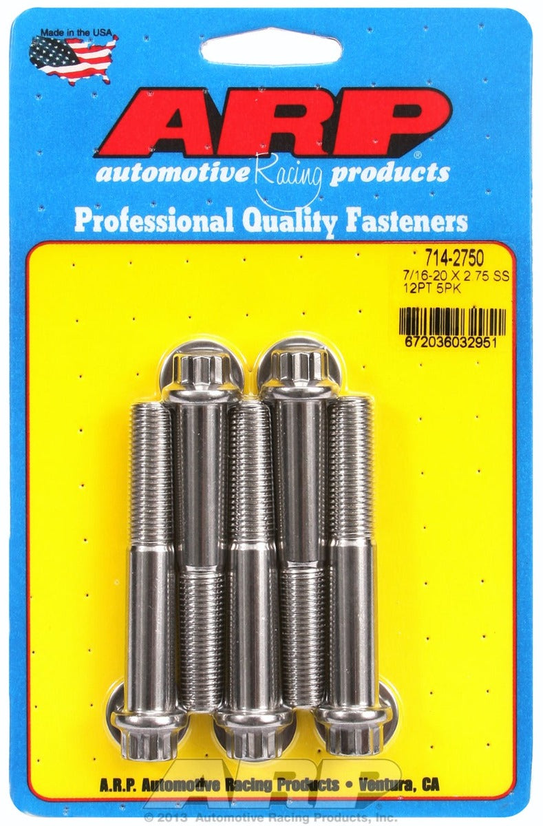 ARP 714-2750 7/16-20 x 2.750 12pt SS bolts