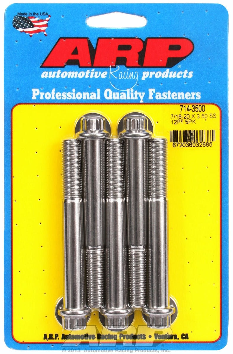 ARP 714-3500 7/16-20 x 3.500 12pt SS bolts