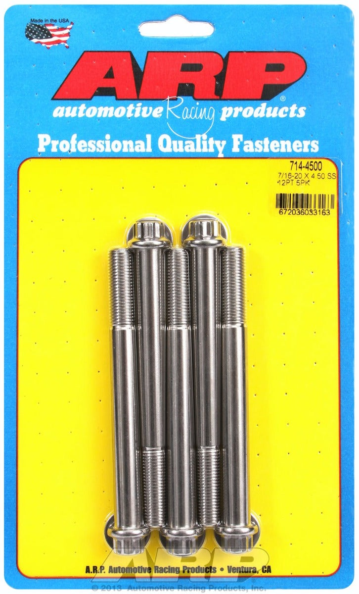 ARP 714-4500 7/16-20 x 4.500 12pt SS bolts
