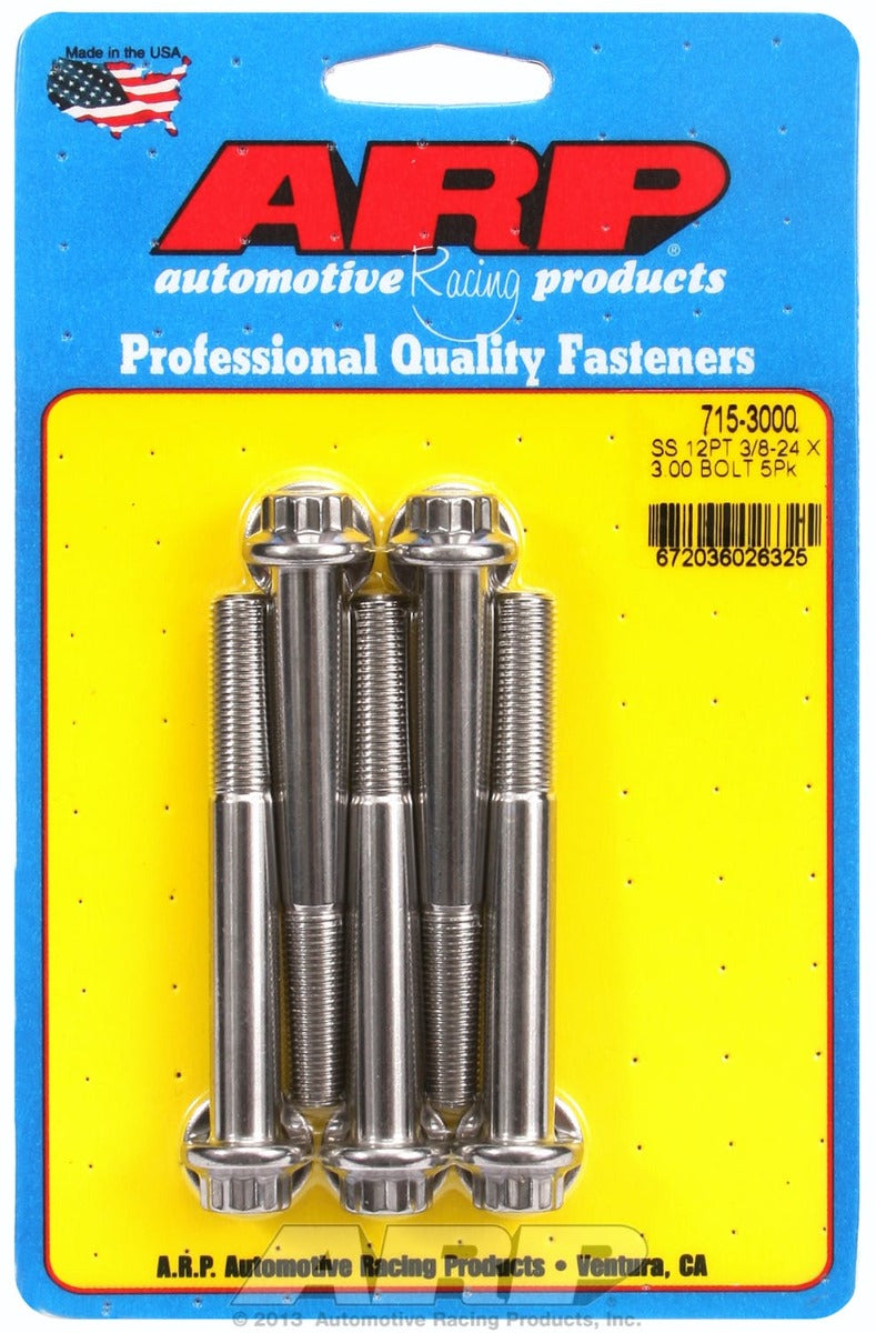 ARP 715-3000 3/8-24 x 3.000 12pt 7/16 wrenching SS bolts