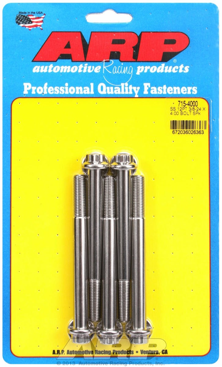 ARP 715-4000 3/8-24 x 4.000 12pt 7/16 wrenching SS bolts