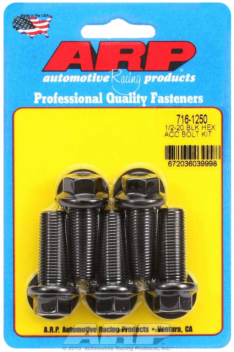 ARP 716-1250 1/2-20 x 1.250 hex black oxide bolts