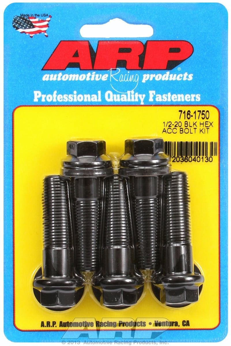 ARP 716-1750 1/2-20 x 1.750 hex black oxide bolts