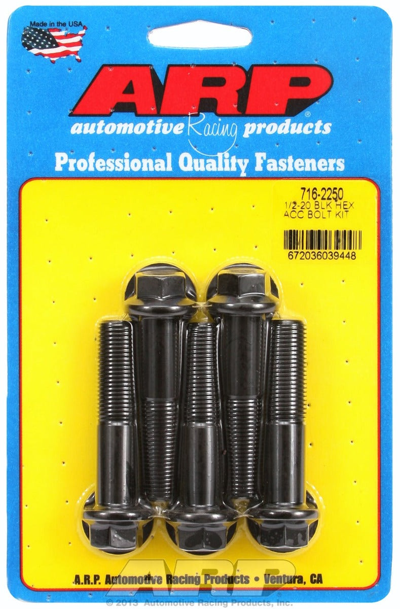 ARP 716-2250 1/2-20 x 2.250 hex black oxide bolts