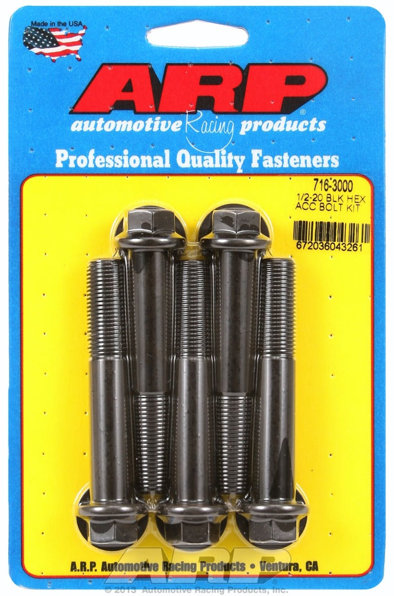ARP 716-3000 1/2-20 x 3.000 hex black oxide bolts